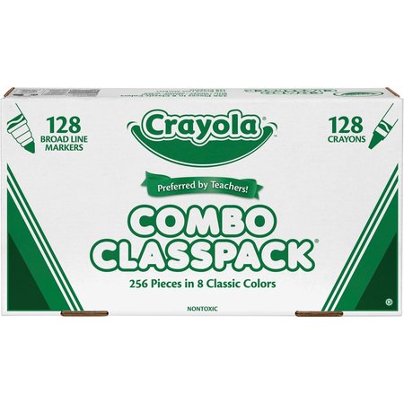 Crayola Crayola® Crayon/Marker Combo Classpack®, 8 Colors, PK256 5233-49